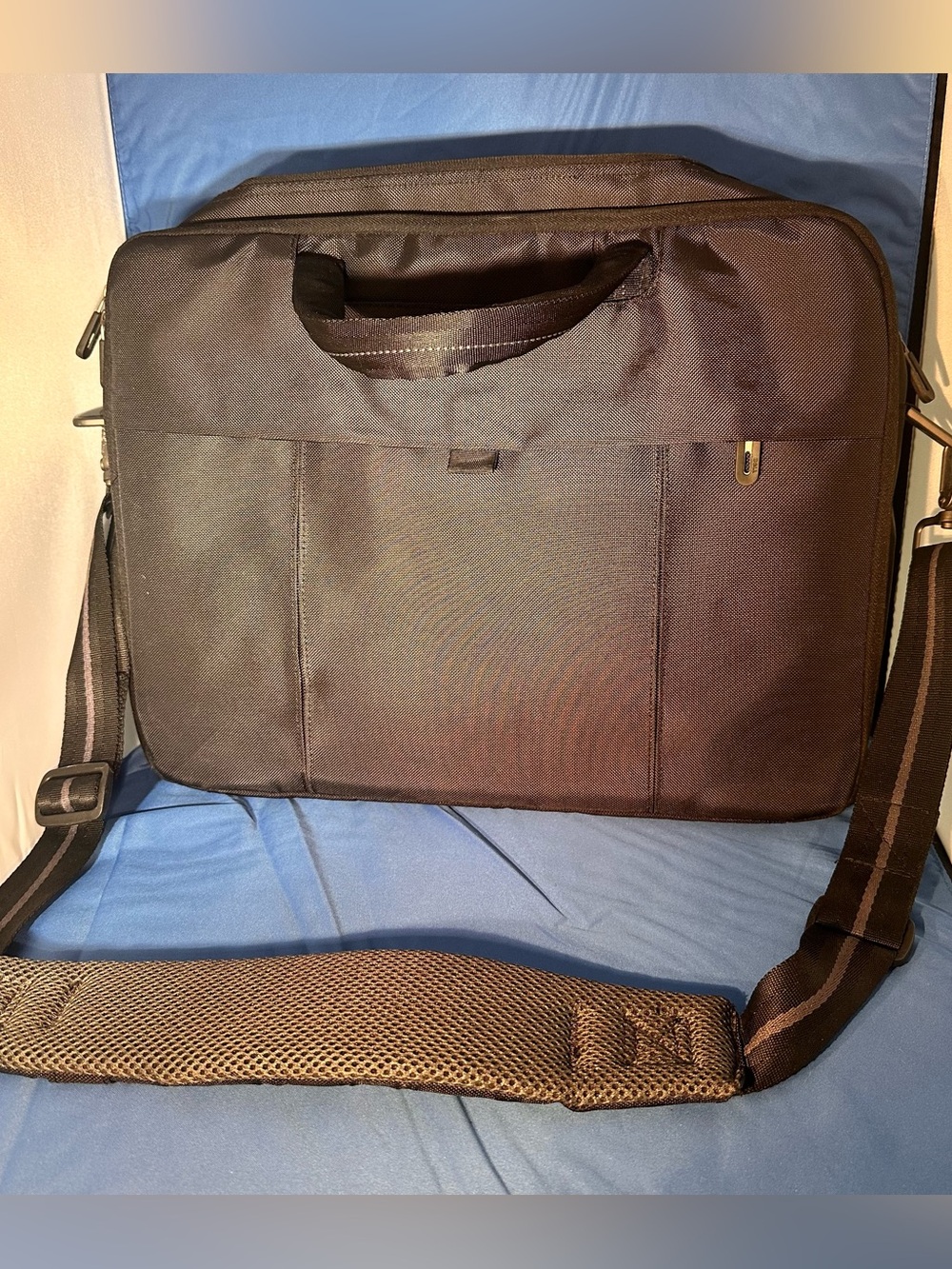 Dell Branded Large Laptop Briefcase Messenger Bag Black Padded 17.5" Travel